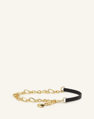 Catch by Lanvin Cintura in pelle e catena metallica Catch by Lanvin Cintura in pelle e catena metallica