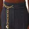 Catch by Lanvin Cintura in pelle e catena metallica Catch by Lanvin Cintura in pelle e catena metallica