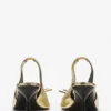 Décolleté con cinturino posteriore e fiocco Lanvin in pelle metallizzata craquelé Décolleté con cinturino posteriore e fiocco Lanvin in pelle metallizzata craquelé