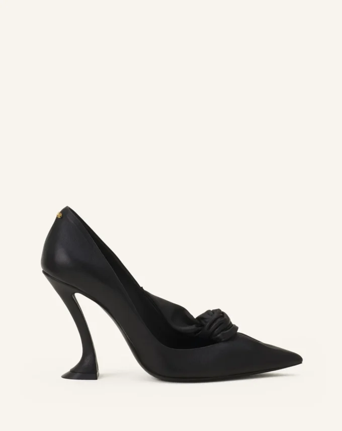 Décolleté con fiocco in pelle Midnight Step Décolleté con fiocco in pelle Midnight Step