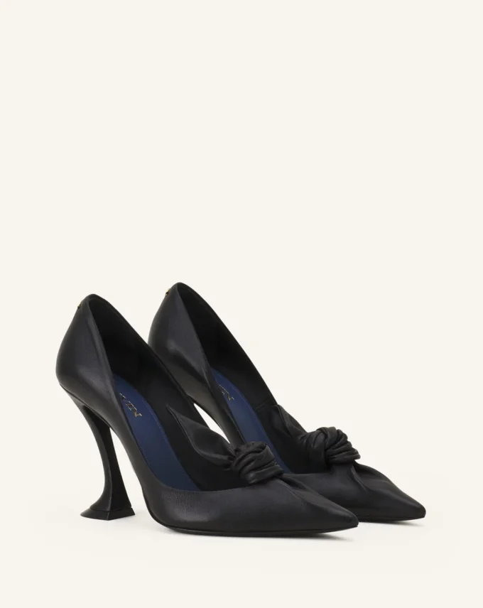 Décolleté con fiocco in pelle Midnight Step Décolleté con fiocco in pelle Midnight Step