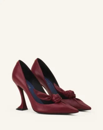 Décolleté con fiocco in pelle Midnight Step