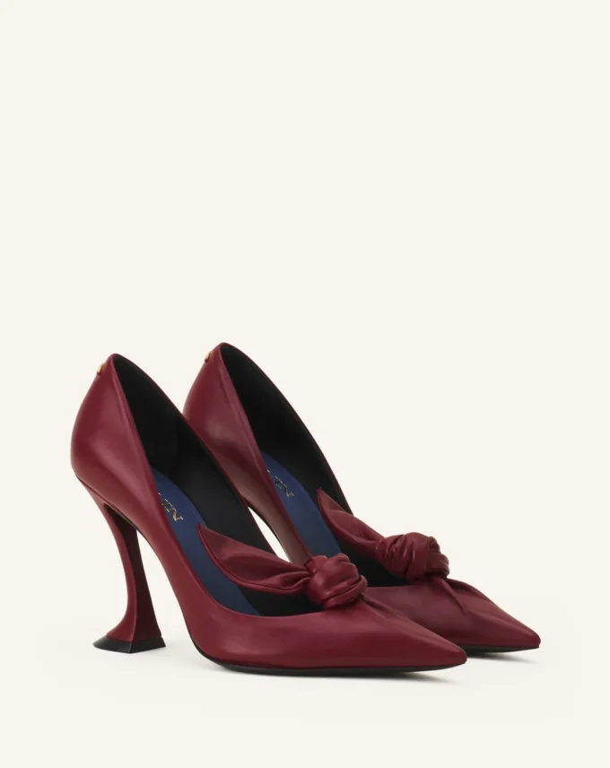 Décolleté con fiocco in pelle Midnight Step Décolleté con fiocco in pelle Midnight Step