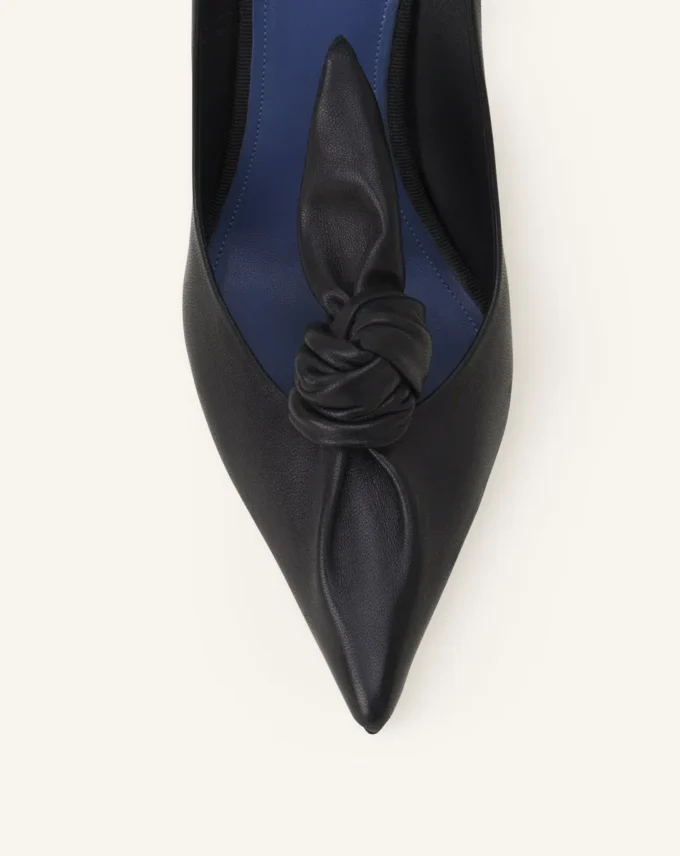 Décolleté con fiocco in pelle Midnight Step Décolleté con fiocco in pelle Midnight Step