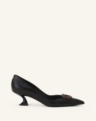 Décolleté in pelle Midnight Step con fibbia Décolleté in pelle Midnight Step con fibbia