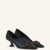 Décolleté in pelle Midnight Step con fibbia Décolleté in pelle Midnight Step con fibbia