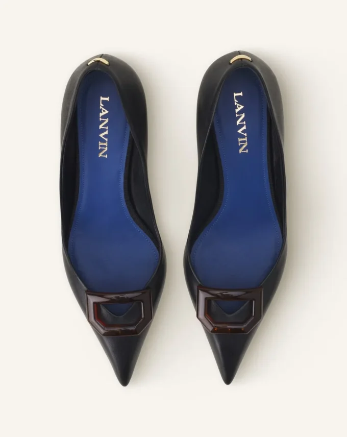 Décolleté in pelle Midnight Step con fibbia Décolleté in pelle Midnight Step con fibbia
