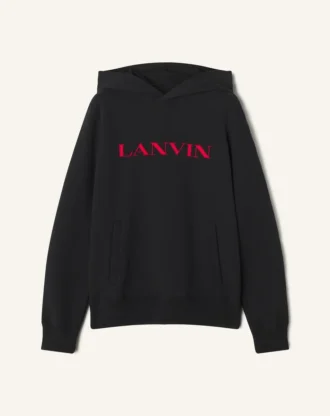 Felpa con cappuccio in cotone ricamata Lanvin