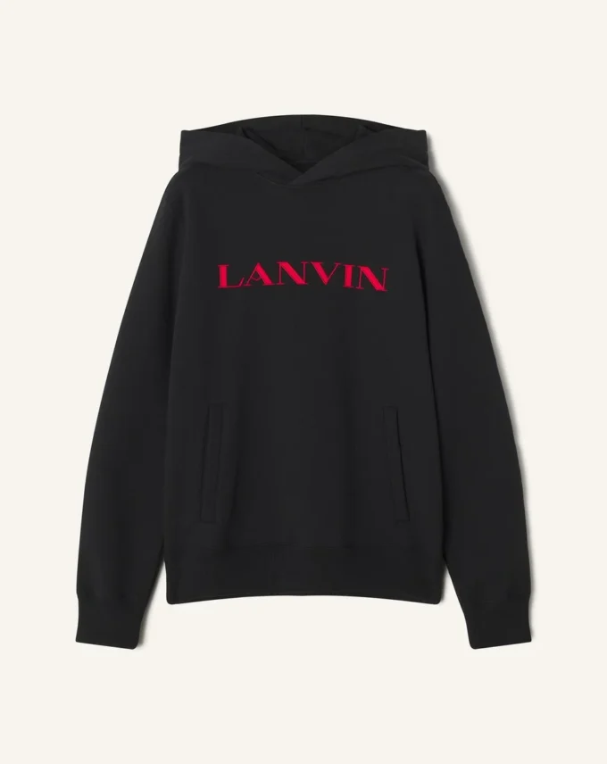 Felpa con cappuccio in cotone ricamata Lanvin Felpa con cappuccio in cotone ricamata Lanvin