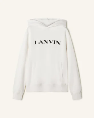 Felpa con cappuccio in cotone ricamata Lanvin