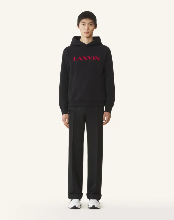 Felpa con cappuccio in cotone ricamata Lanvin Felpa con cappuccio in cotone ricamata Lanvin