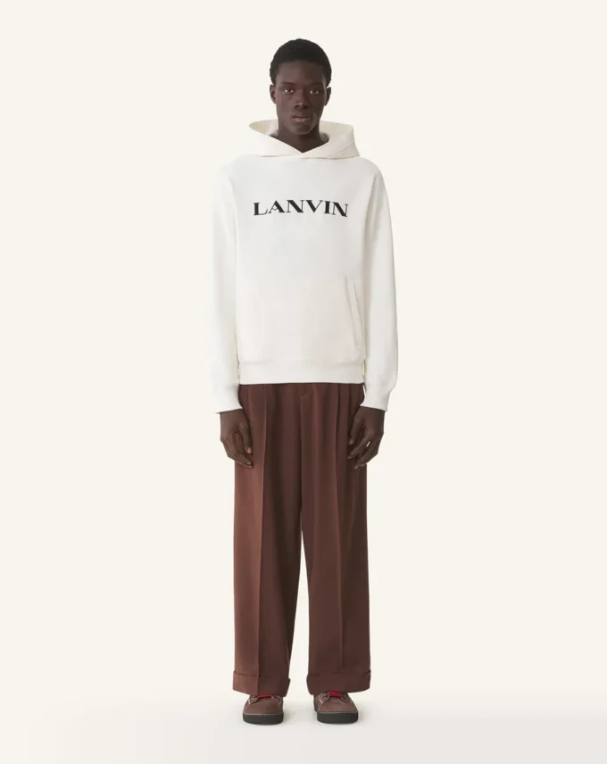 Felpa con cappuccio in cotone ricamata Lanvin Felpa con cappuccio in cotone ricamata Lanvin