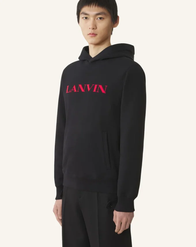 Felpa con cappuccio in cotone ricamata Lanvin Felpa con cappuccio in cotone ricamata Lanvin