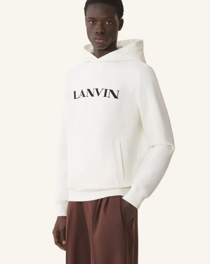 Felpa con cappuccio in cotone ricamata Lanvin Felpa con cappuccio in cotone ricamata Lanvin