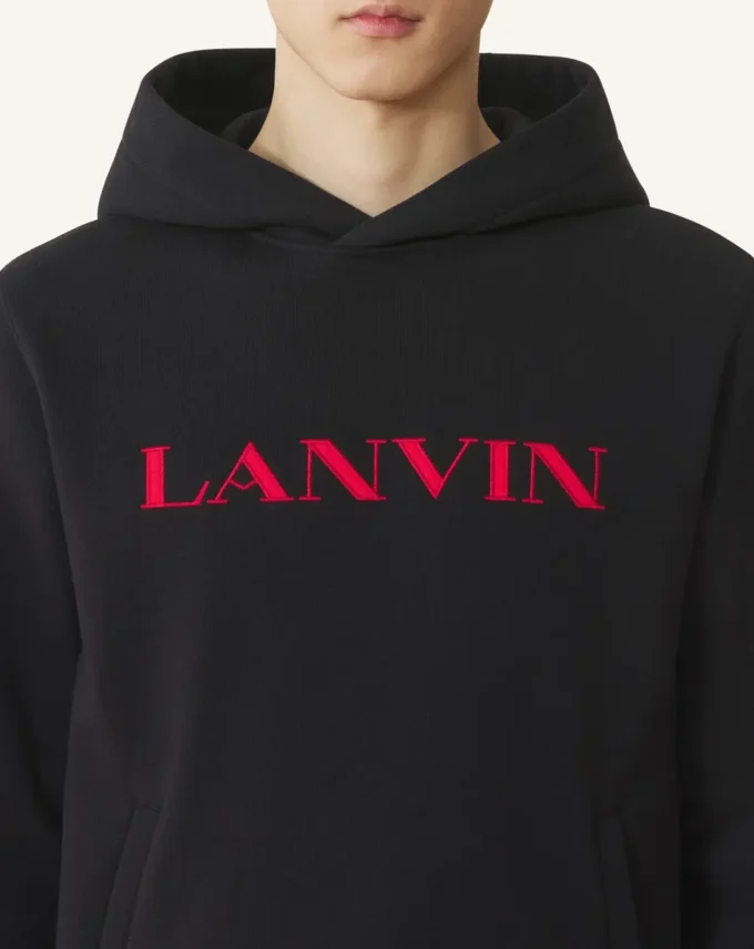 Felpa con cappuccio in cotone ricamata Lanvin Felpa con cappuccio in cotone ricamata Lanvin