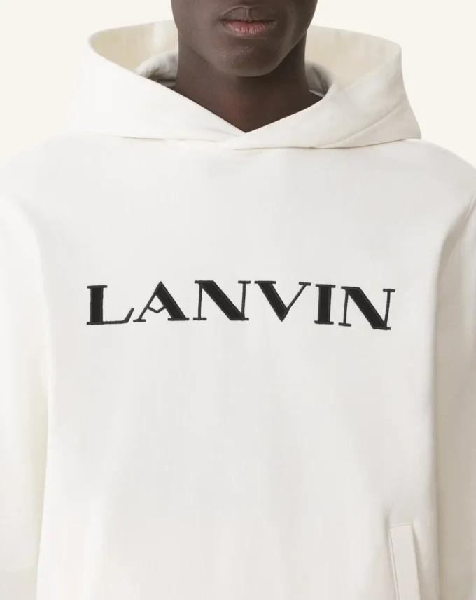 Felpa con cappuccio in cotone ricamata Lanvin Felpa con cappuccio in cotone ricamata Lanvin