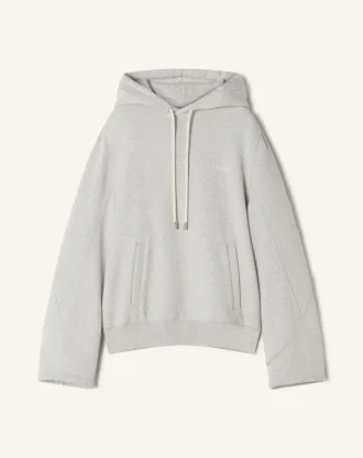 Felpa in cotone e cashmere con cappuccio