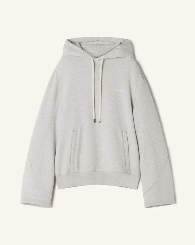Felpa in cotone e cashmere con cappuccio Felpa in cotone e cashmere con cappuccio