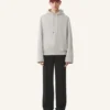 Felpa in cotone e cashmere con cappuccio Felpa in cotone e cashmere con cappuccio