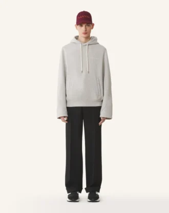 Felpa in cotone e cashmere con cappuccio