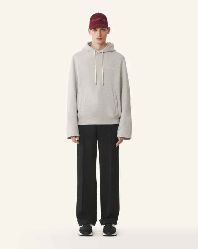 Felpa in cotone e cashmere con cappuccio Felpa in cotone e cashmere con cappuccio