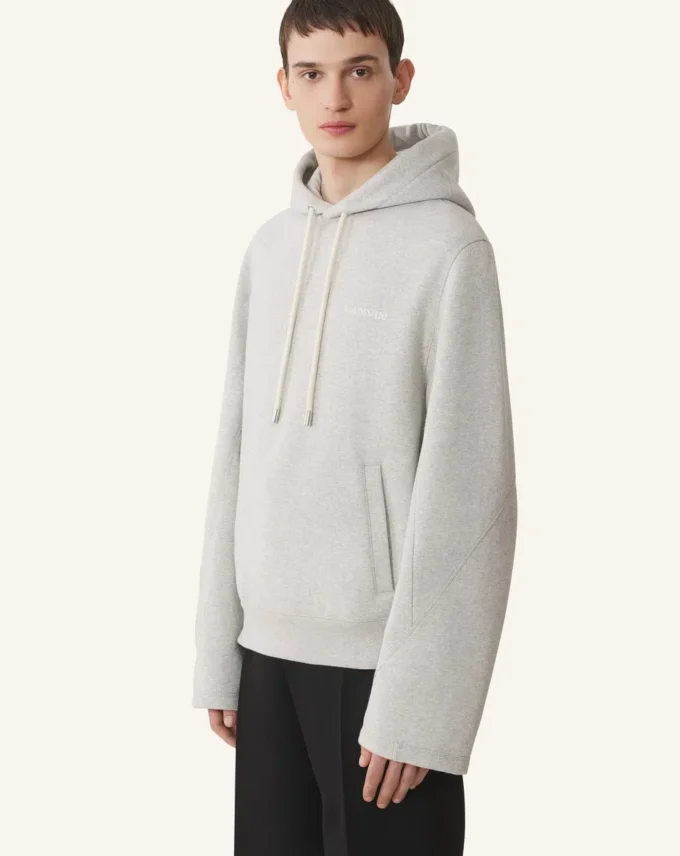 Felpa in cotone e cashmere con cappuccio Felpa in cotone e cashmere con cappuccio