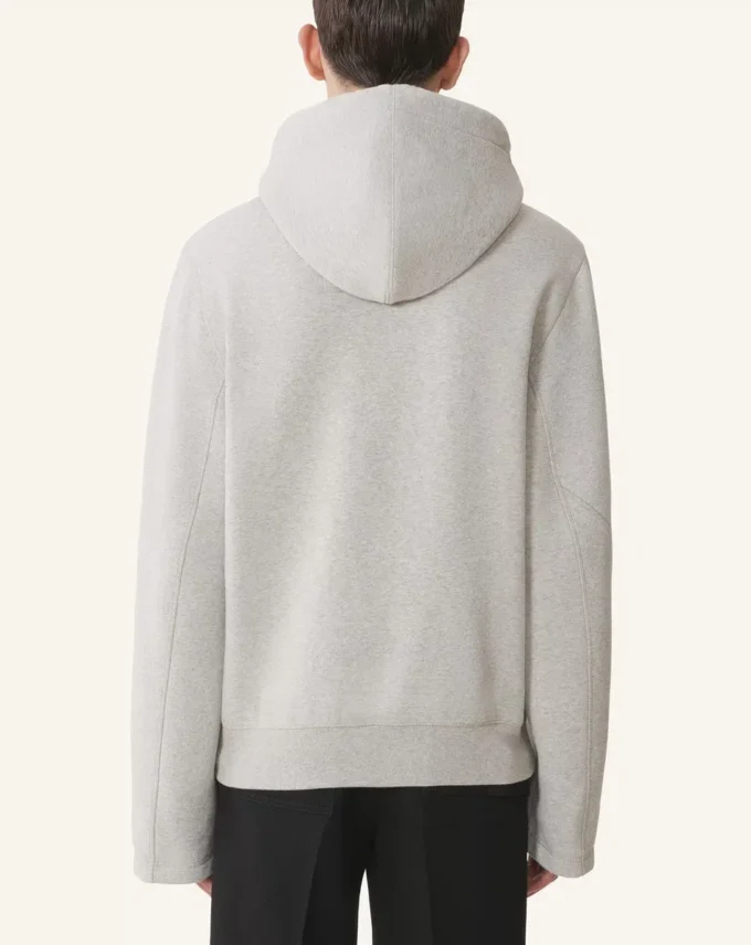 Felpa in cotone e cashmere con cappuccio Felpa in cotone e cashmere con cappuccio