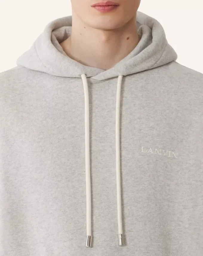 Felpa in cotone e cashmere con cappuccio Felpa in cotone e cashmere con cappuccio