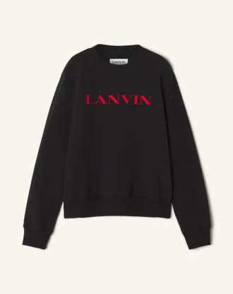 Felpa in cotone ricamata Lanvin