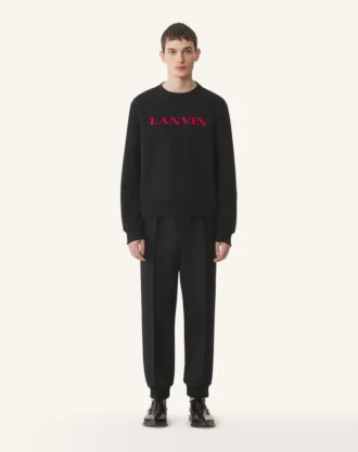 Felpa in cotone ricamata Lanvin