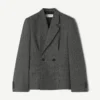 Giacca doppiopetto sartoriale in lana Principe di Galles Giacca doppiopetto sartoriale in lana Principe di Galles