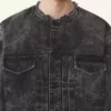 Giacca in denim lavato dalla vestibilità ampia Giacca in denim lavato dalla vestibilità ampia