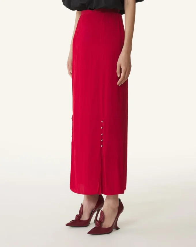 Gonna midi in charmeuse Gonna midi in charmeuse