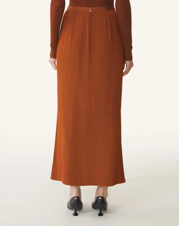 Gonna midi in charmeuse Gonna midi in charmeuse