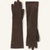 Guanti lunghi e sottili in pelle scamosciata Guanti lunghi e sottili in pelle scamosciata