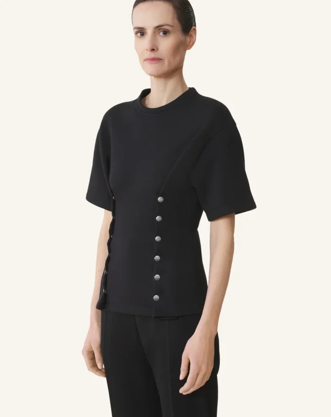 Maglietta in cotone felpato e cashmere Maglietta in cotone felpato e cashmere