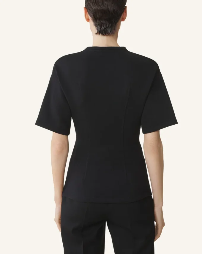 Maglietta in cotone felpato e cashmere Maglietta in cotone felpato e cashmere