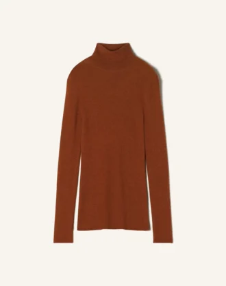 Maglione a collo alto in lana merino e seta Maglione a collo alto in lana merino e seta