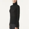 Maglione a collo alto in lana merino e seta Maglione a collo alto in lana merino e seta