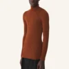 Maglione a collo alto in lana merino e seta Maglione a collo alto in lana merino e seta