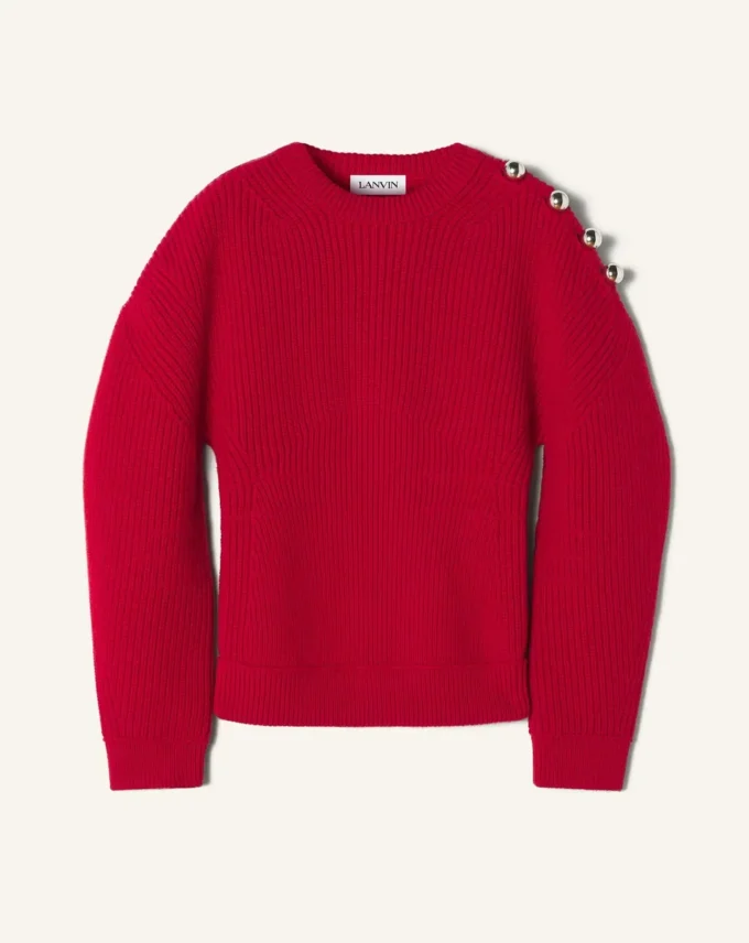 Maglione a coste in lana Maglione a coste in lana
