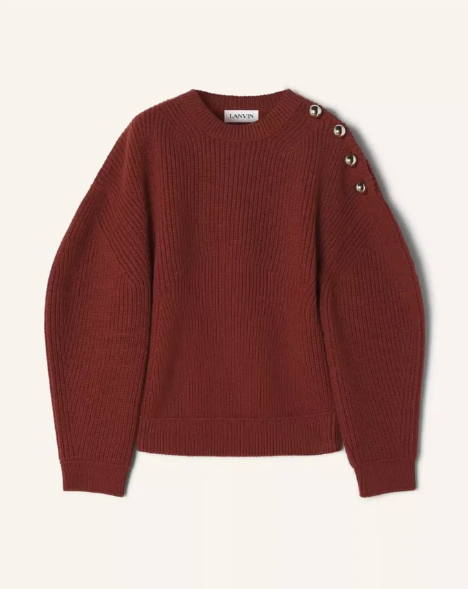 Maglione a coste in lana Maglione a coste in lana