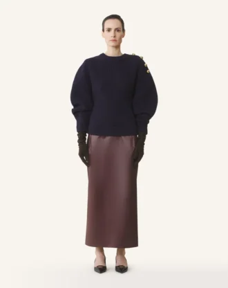 Maglione a coste in lana