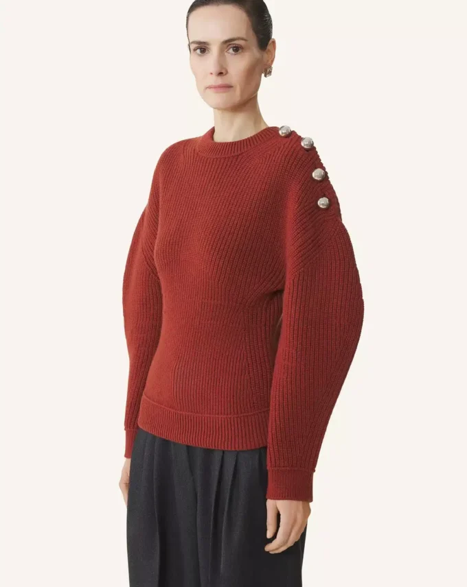 Maglione a coste in lana Maglione a coste in lana