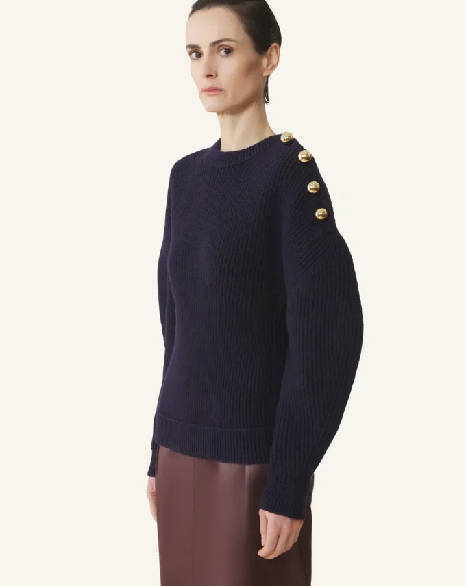 Maglione a coste in lana Maglione a coste in lana
