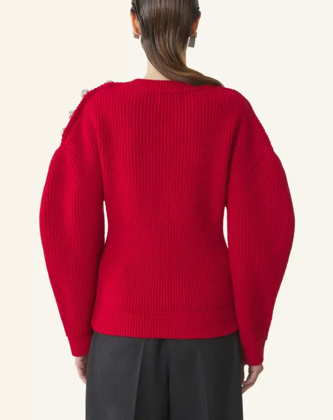Maglione a coste in lana Maglione a coste in lana