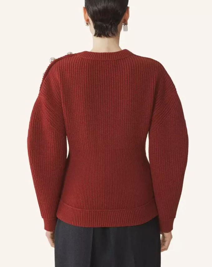 Maglione a coste in lana Maglione a coste in lana