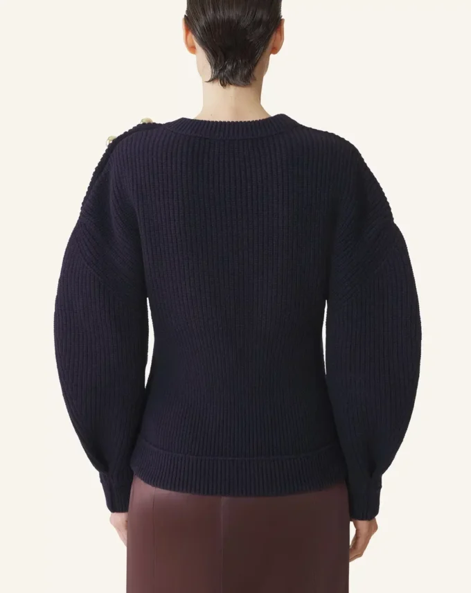 Maglione a coste in lana Maglione a coste in lana
