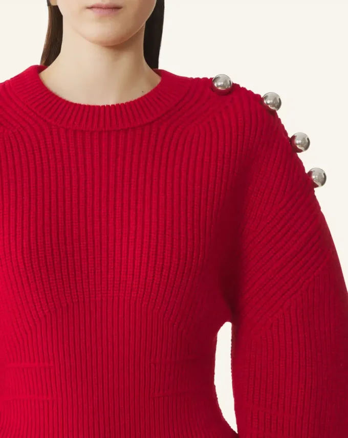 Maglione a coste in lana Maglione a coste in lana