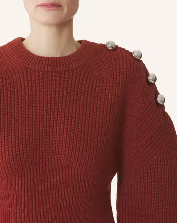 Maglione a coste in lana Maglione a coste in lana